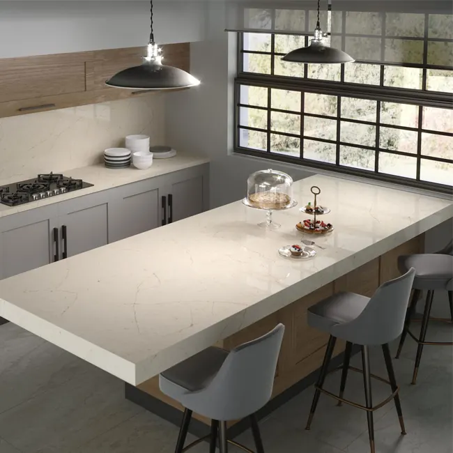 Cozinha com bancada em mármore – Marmoraria Três Reis – foto 8