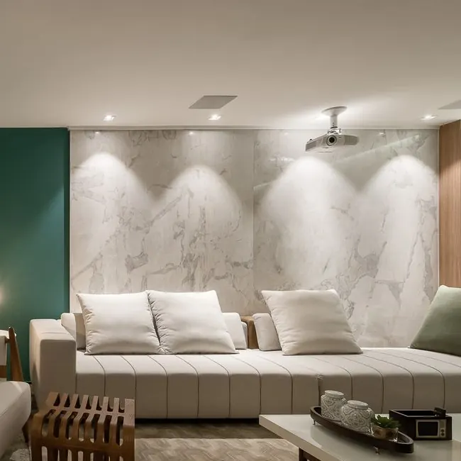 Sala com revestimento em mármore – Marmoraria Três Reis – foto 2
